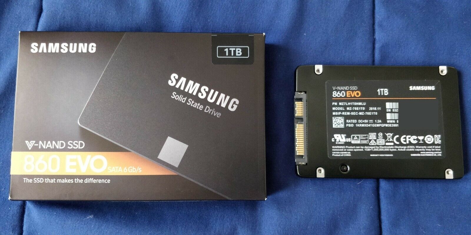 Samsung 860 EVO 1TB Internal SSD 2.5 inch (MZ-76E1T0B/AM) Solid State Drive