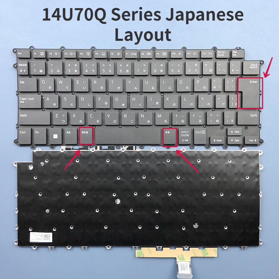 Japanese Keyboard For LG Gram 14U70Q Series Black