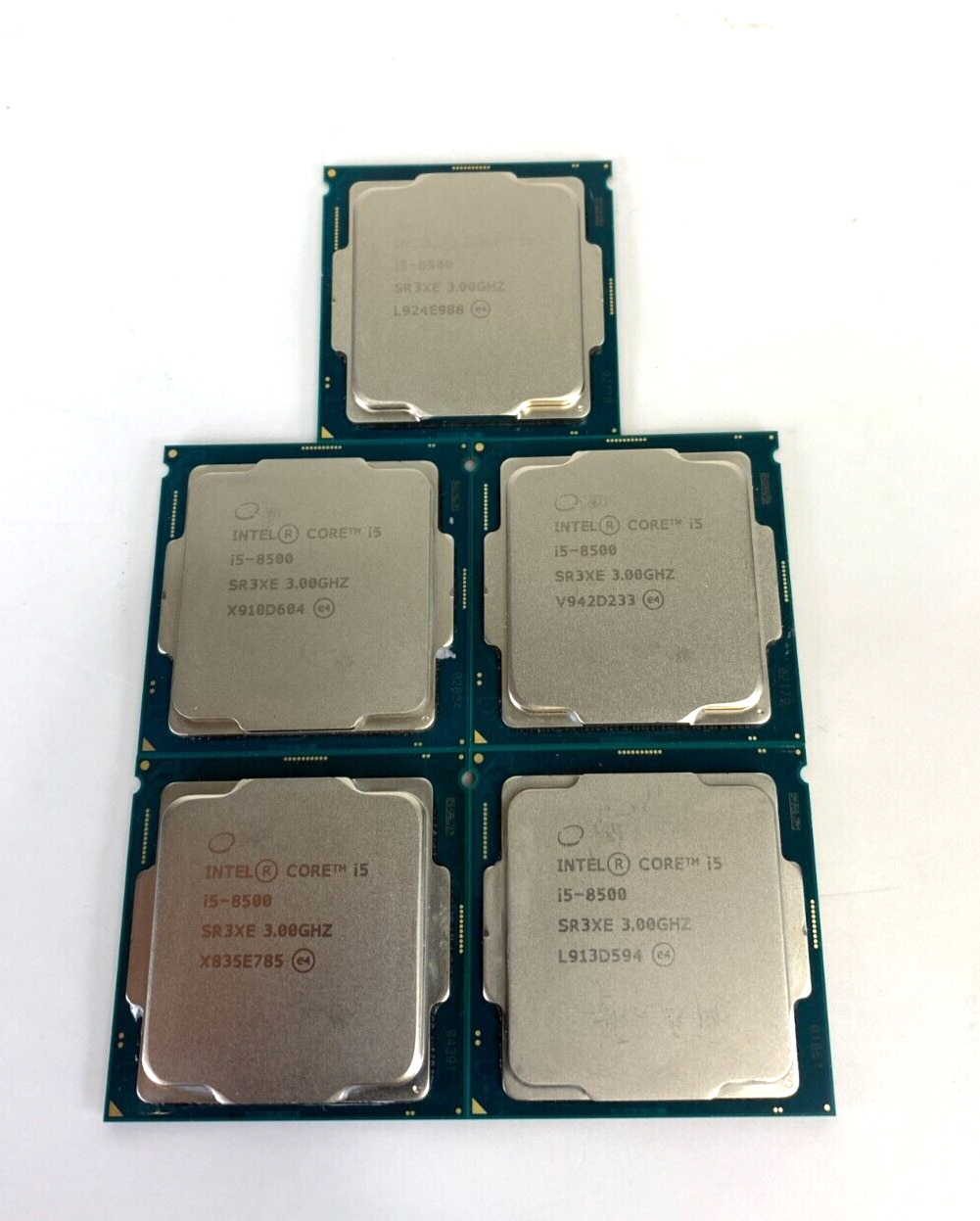 Lot of (5) Intel Core i5-8500 SR3XE 3.00GHz 9MB Cache 6 Core CPU Processors