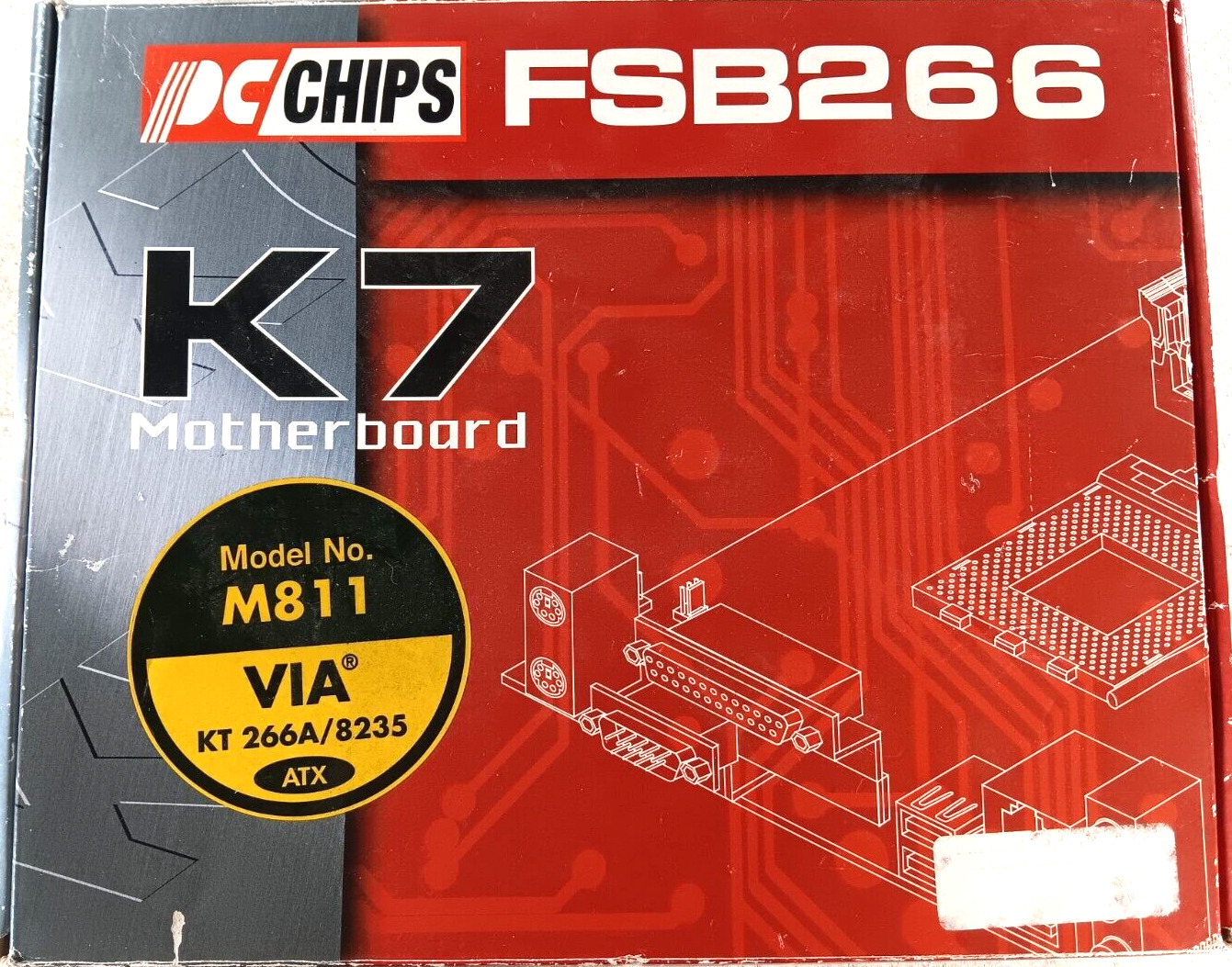 PC Chips M811 Socket A 462 Via 266A/8235 AMD Motherboard 