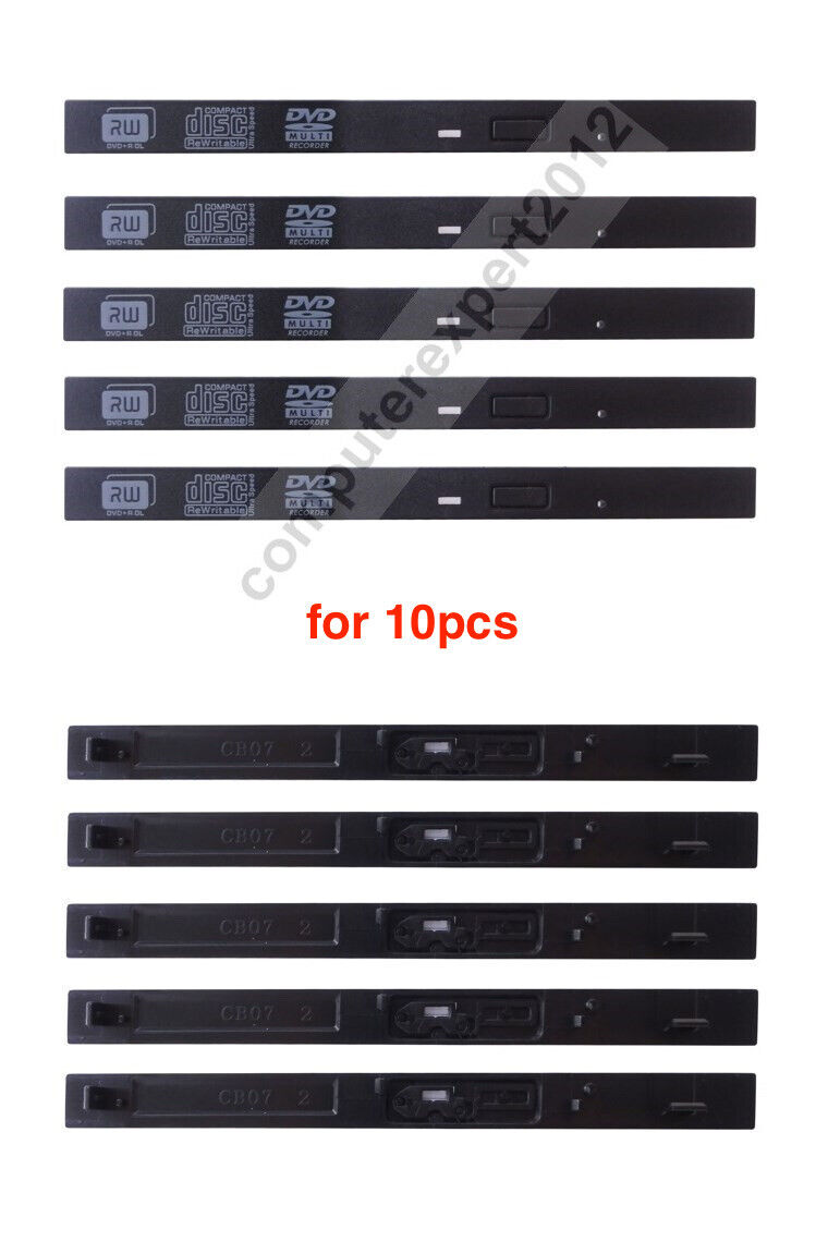 10pcs 9.5mm DVD-ROM RW Optical Drive Flat Bezel Faceplate Cover for Laptop DVD