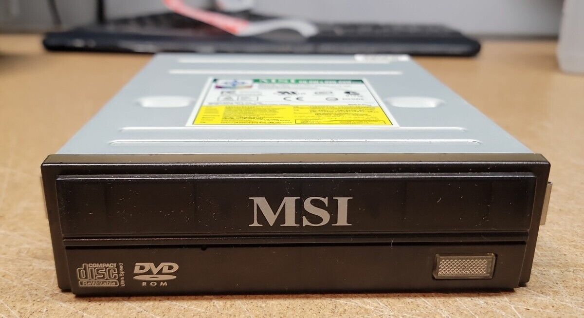 VINTAGE MSI X48 DVD DRIVE CD-R/RW DRIVE, MS-8348, 48x16x48x RARE SEE THROUGH