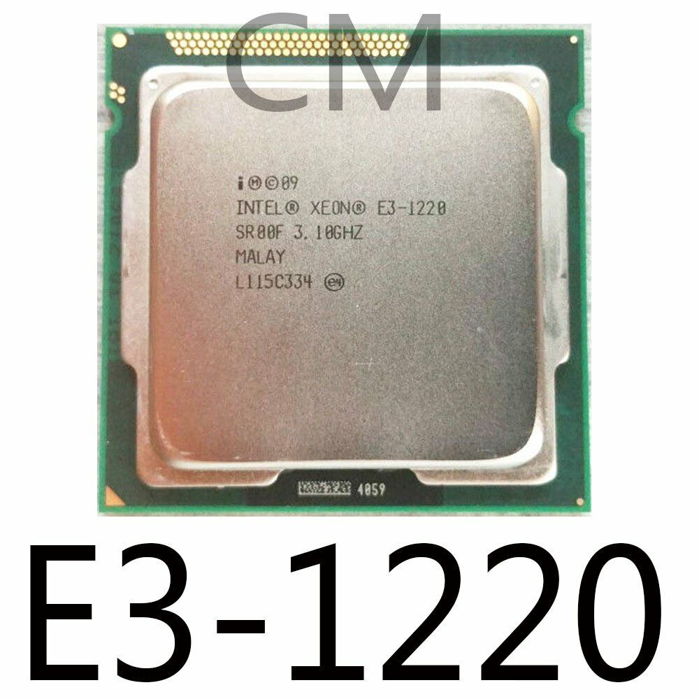 lntel Xeon E3-1220 3.1GHz 8MB 4 cores Socket 1155 Quad Core Server CPU Processor