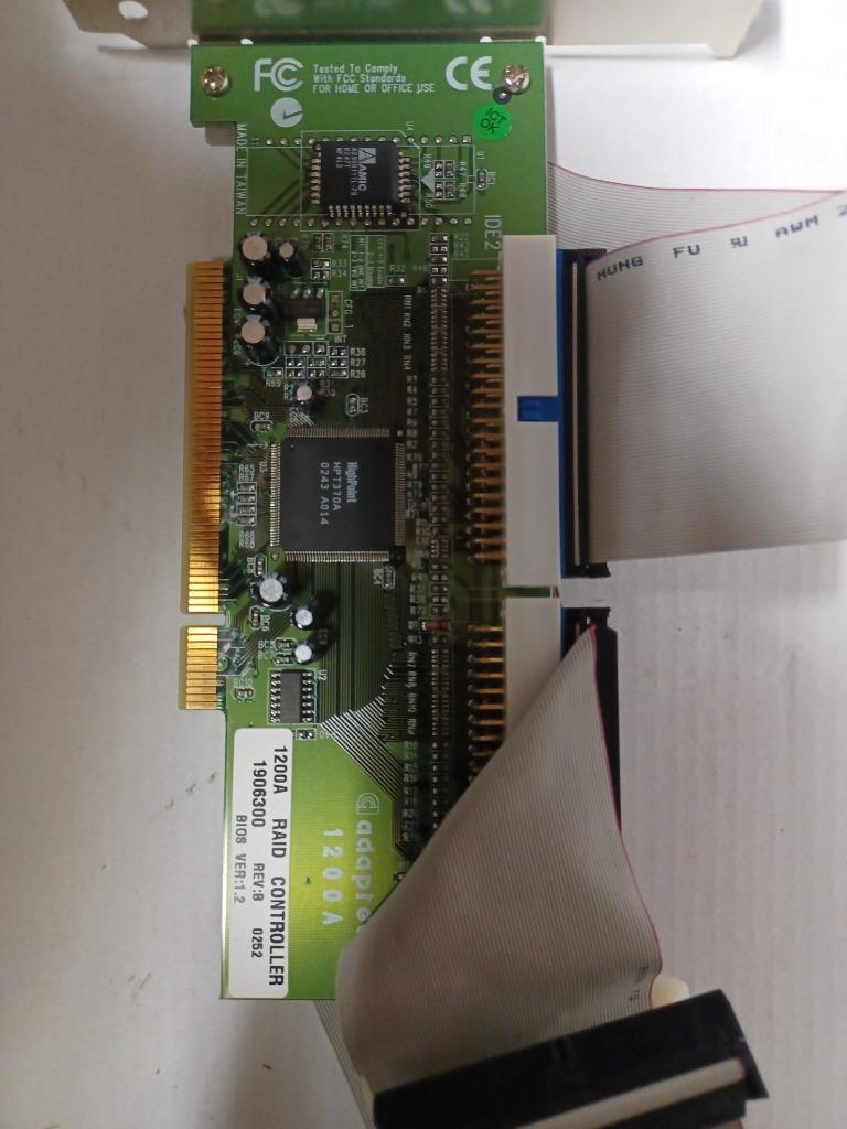 Adaptec 1200A RAID Controller card 1906300 rev BIOS v1.2 w/cables - Last one