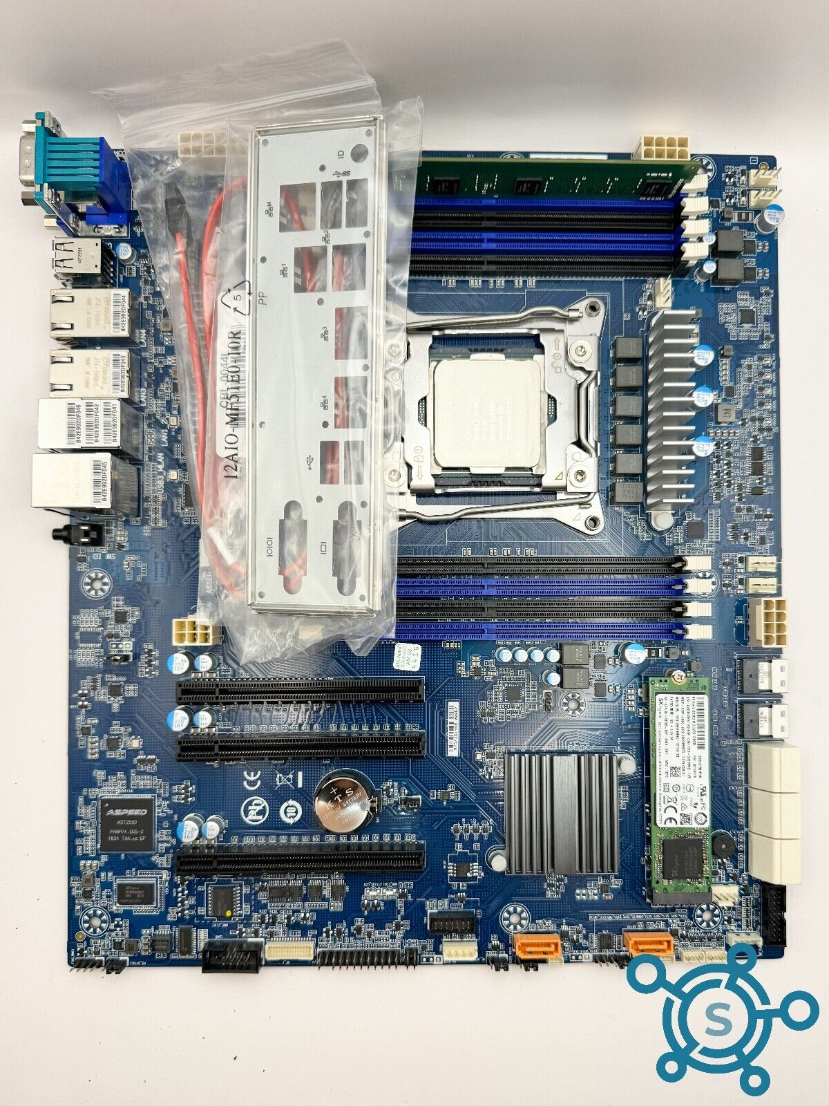 GIGABYTE MF51-ES0 Motherboard C422 2x 10GbE 3x PCIe x16 8GB ECC W-2123 128GB M,2