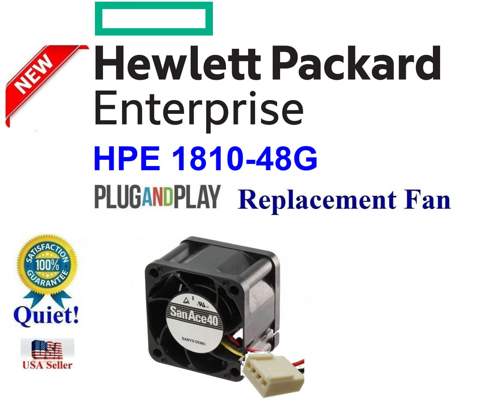 1x Quiet Replacement Fan for HPE 1810-48G (J9660A)