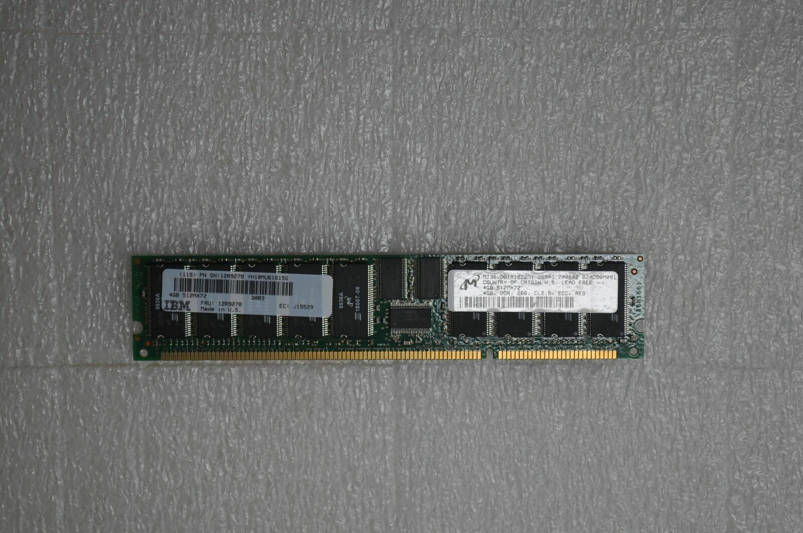 IBM 4GB PC2100 DDR-266MHz ECC Registered DIMM Memory Module 12R9278