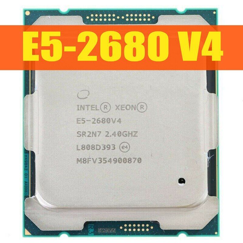 Xeon E5 2680 V4 CPU Processor 2.4GHz QPI 9.6GT/s 35MB L3 CACHE 120W LGA 2011-3