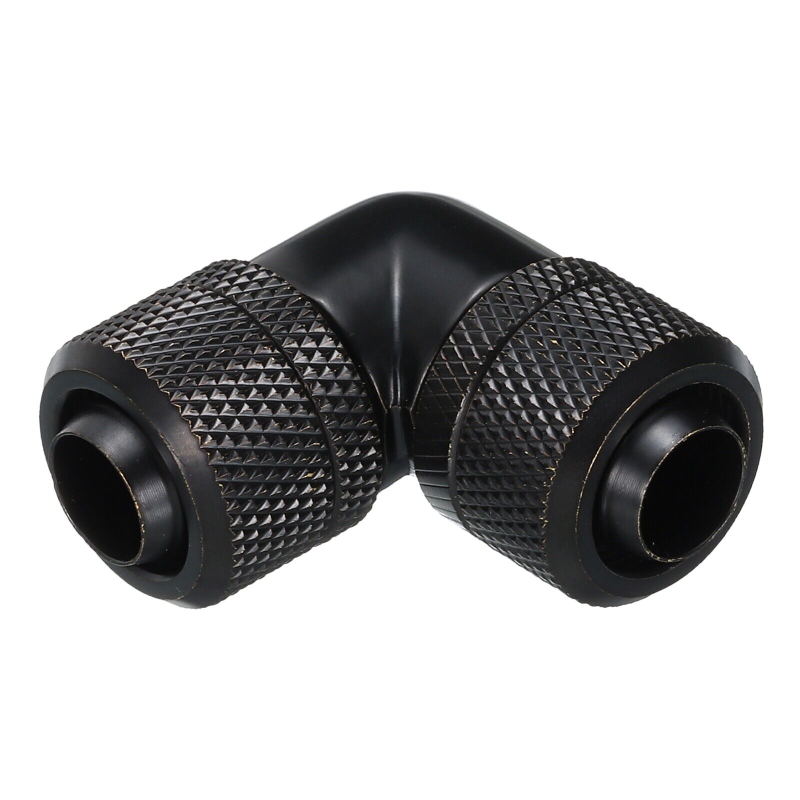 Soft Tube Compression Fittings 9.5 x 12.7mm 90 Degree Hose Rotary Elbow Black