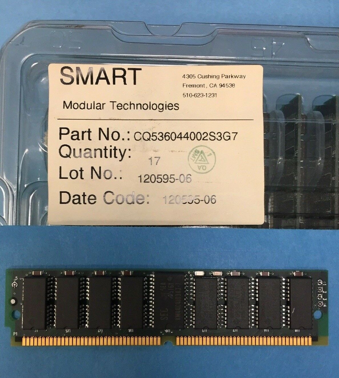 SMART SM536044002S3G7  COMPAQU 137143-003 16MB 70ns 72-Pin SIMM Memory Module