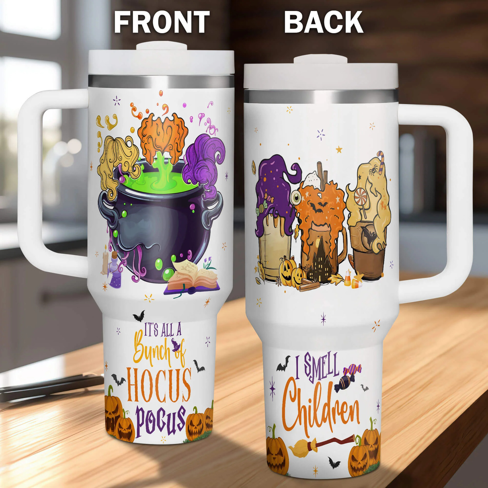 Three Witches Halloween It's Just A Bunch Of Hocus Pocus Witches 40oz Tumbler 5D