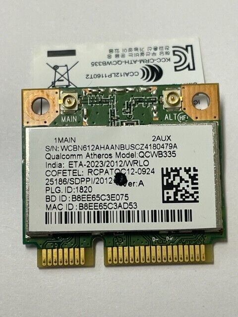 QCWB335 QUALCOMM ATHEROS Wireless-N Card  BRAND NEW FROM TEARDOWN  