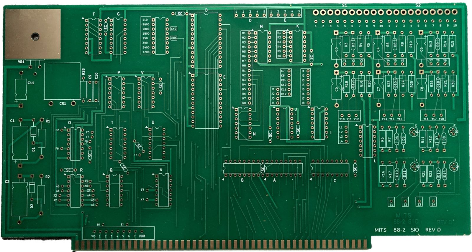 MITS ALTAIR 8800 88-2SIO S-100 Reproduction Board