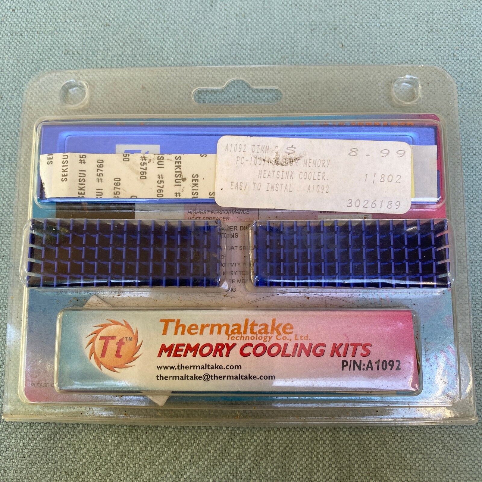 New Thermaltake Memory Cooling Kits A1092 Heatsink DDR SDRAM Instructions Vintag