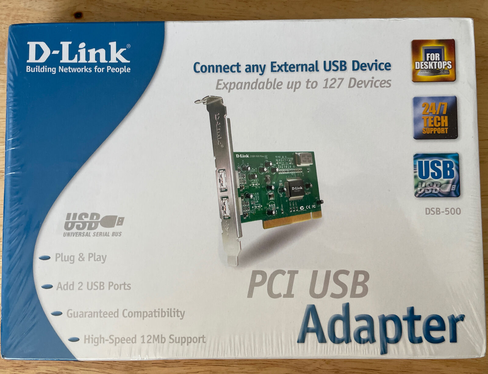 D-LINK PCI USB Adapter - Digital Home Solutions - DSB-500 New In box