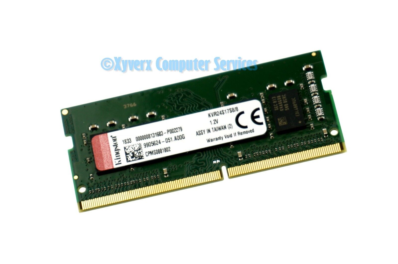 KVR24S17S8-8 GENUINE KINGSTON MEMORY LAPTOP 8GB DDR4 (CA64)
