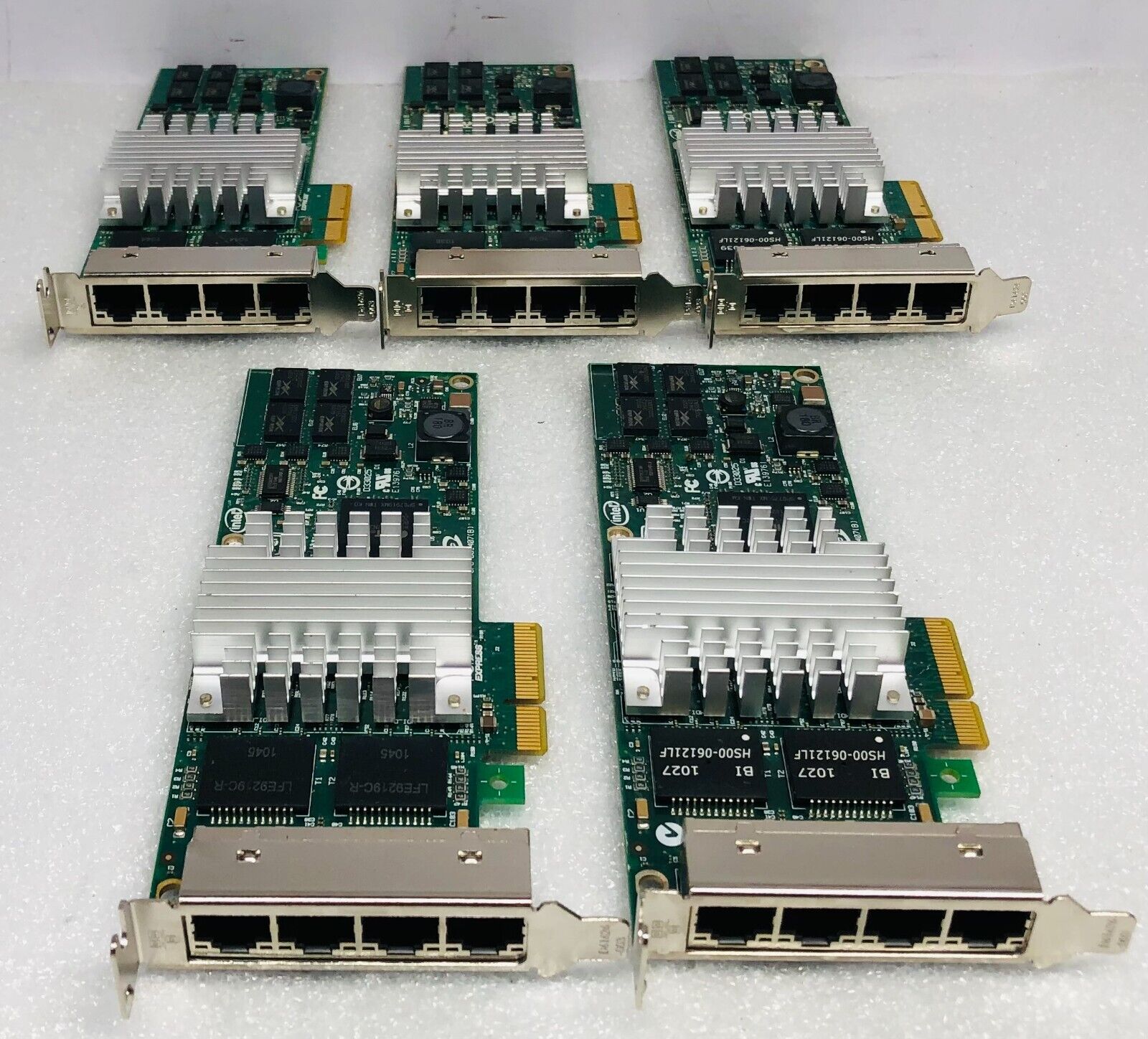 Lot of 5 IBM 45W1959 4 Port Low Profile Ethernet Network Card