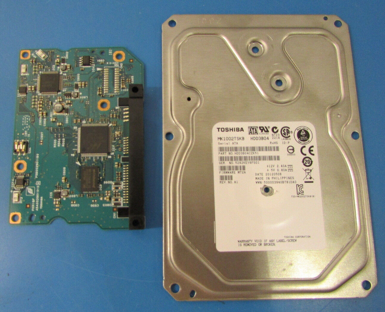 Toshiba HDD3B04CZK51 1TB MK1002TSKB Rev A1 (PCB Only)