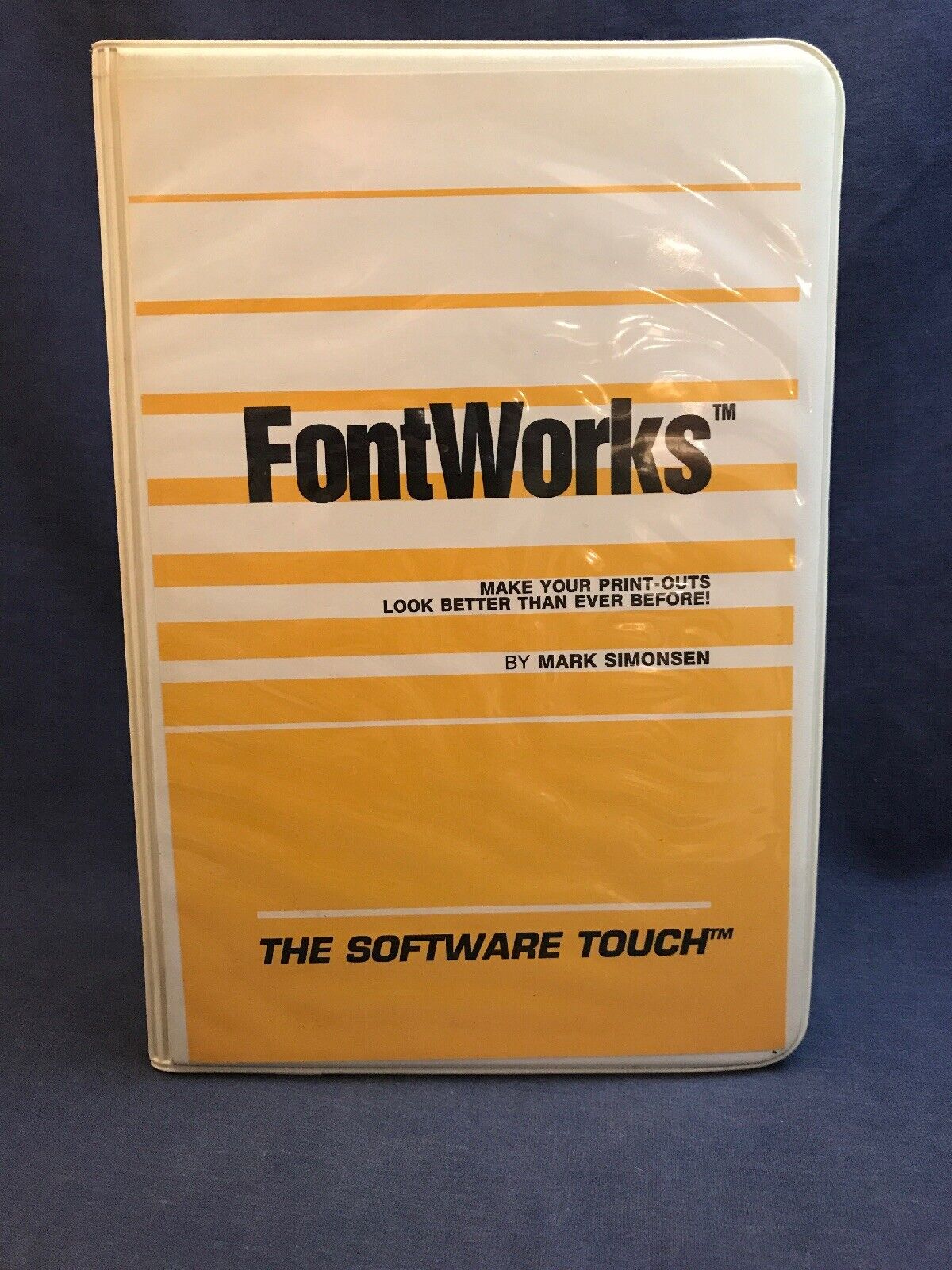 1985 FONTWORKS Vintage Apple Computer Program 5.25 Simonsen Print Font Works