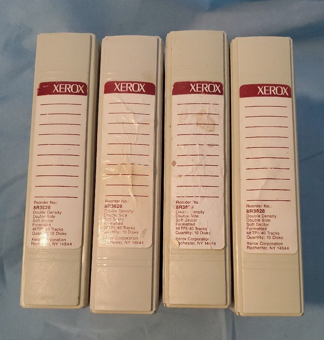 Vintage XEROX 5.25 Floppy Disk Cases Lot of (4)