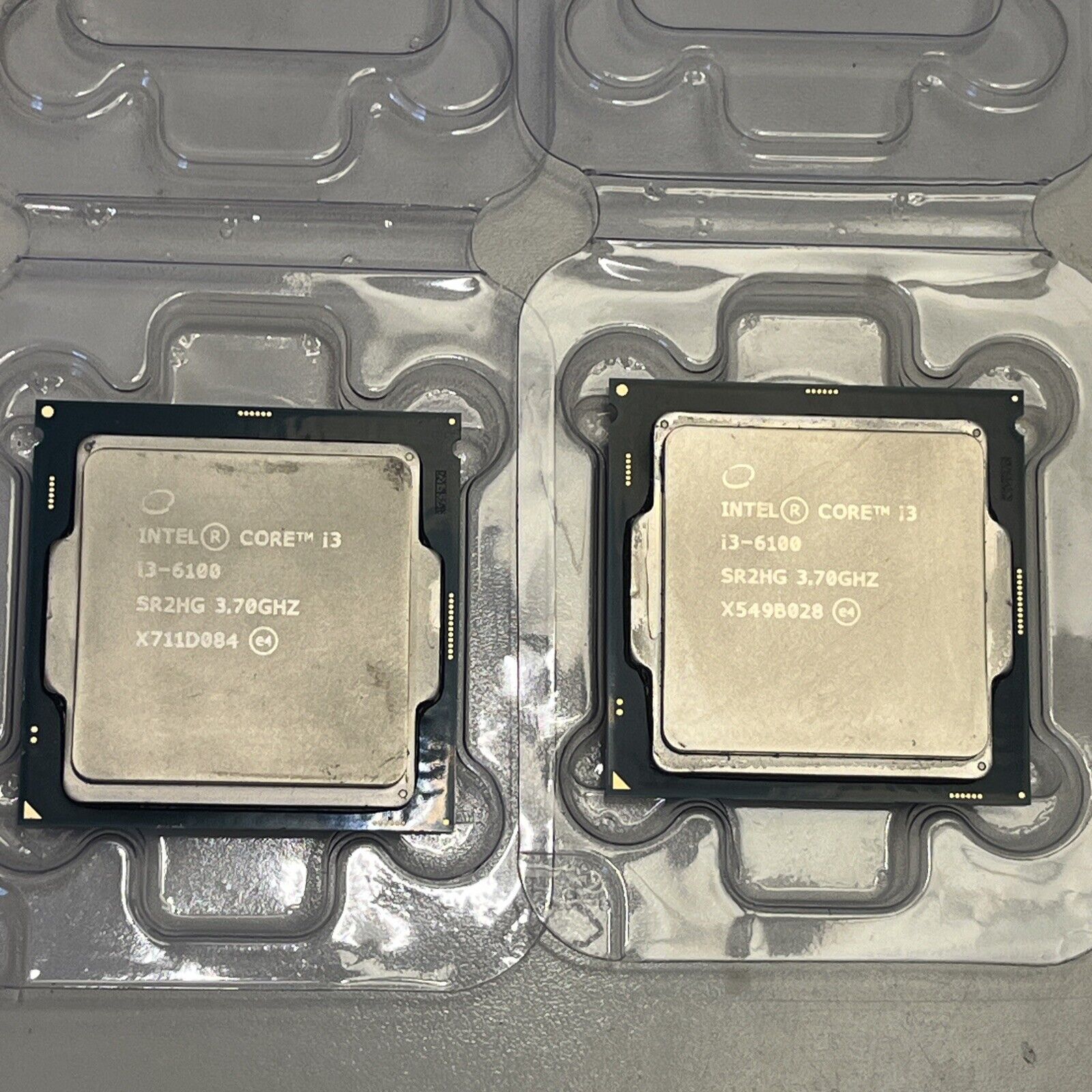 Lot of 2 - Intel Core i3-6100 3.70GHz SR2HG Dual-Core 3MB LGA 1151/Socket H4 CPU