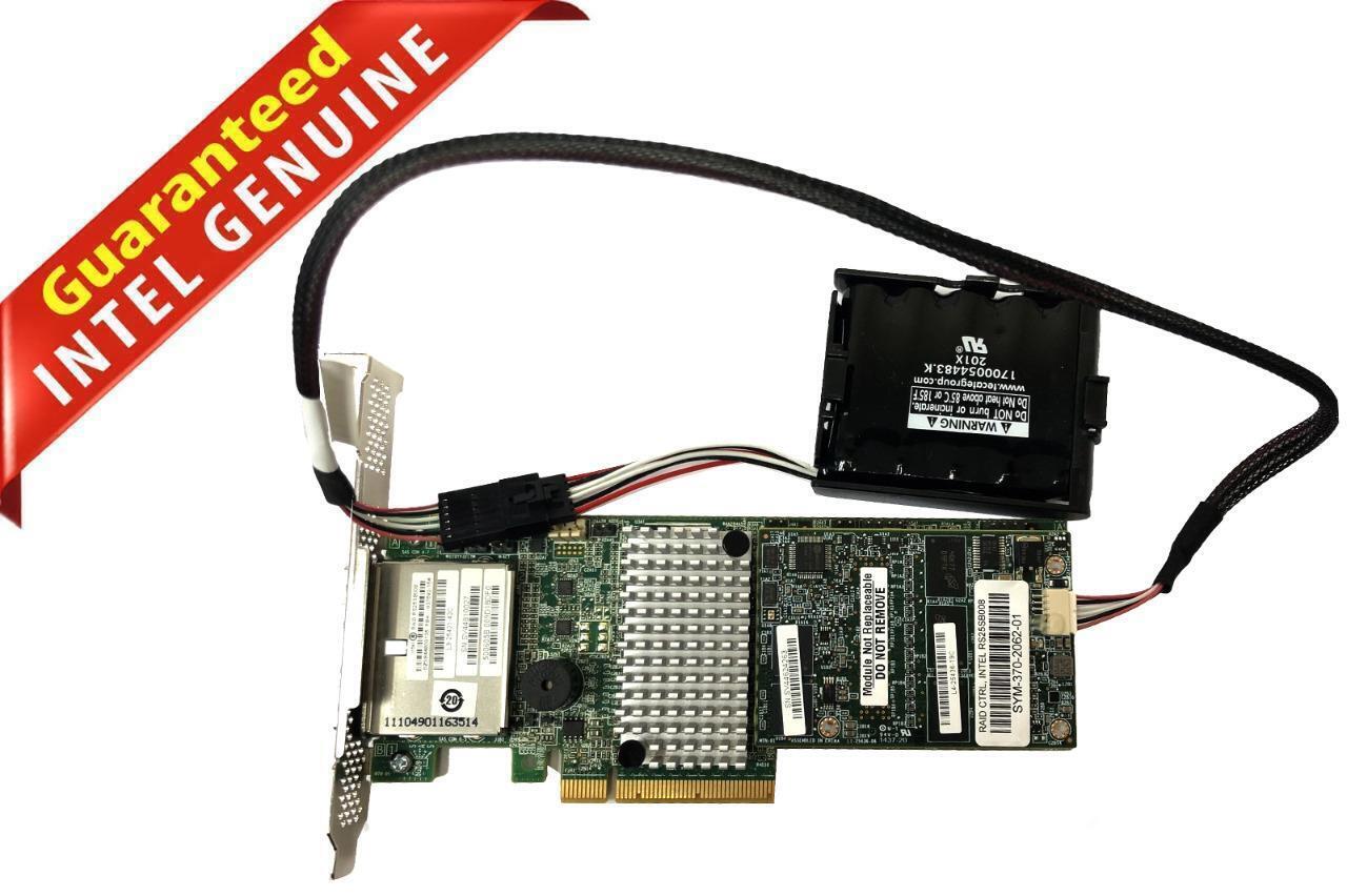 Intel RS25SB008 6Gb/s PCI-E SAS 1GB Controllers RAID Cards + Battery