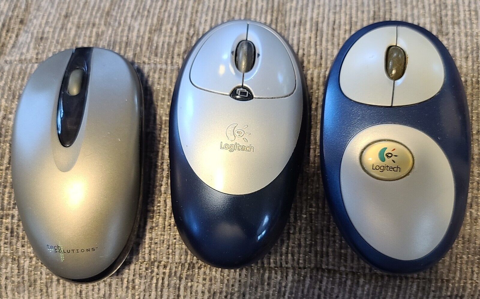 Vintage Lot Of 3 Wireless Mice No Receivers Logitech Technology Solutions 