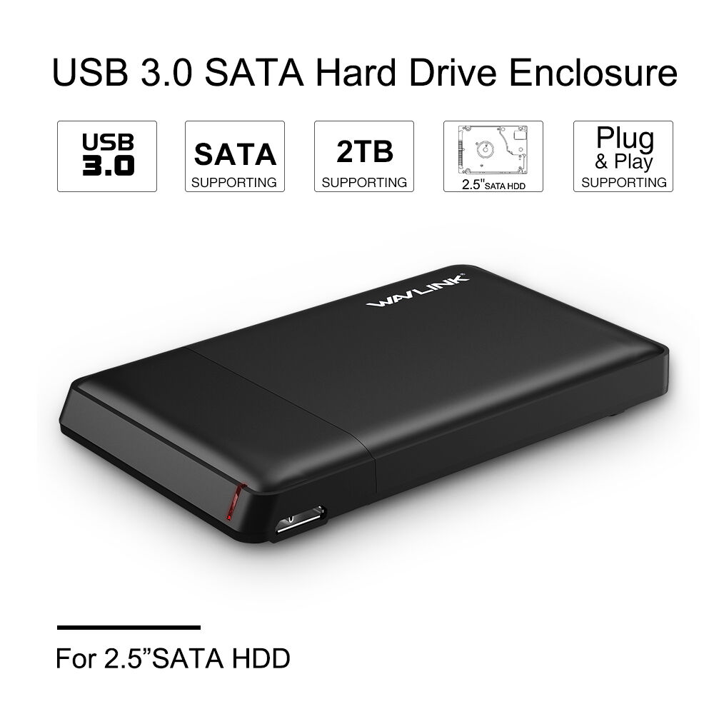 Wavlink USB3.0 HDD SATA External Hard Drive Disk,Enclosure For 2.5\