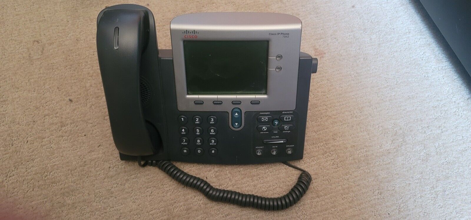 CISCO 7942 CP-7942G IP Business VOIP Phone Telephone with Stand