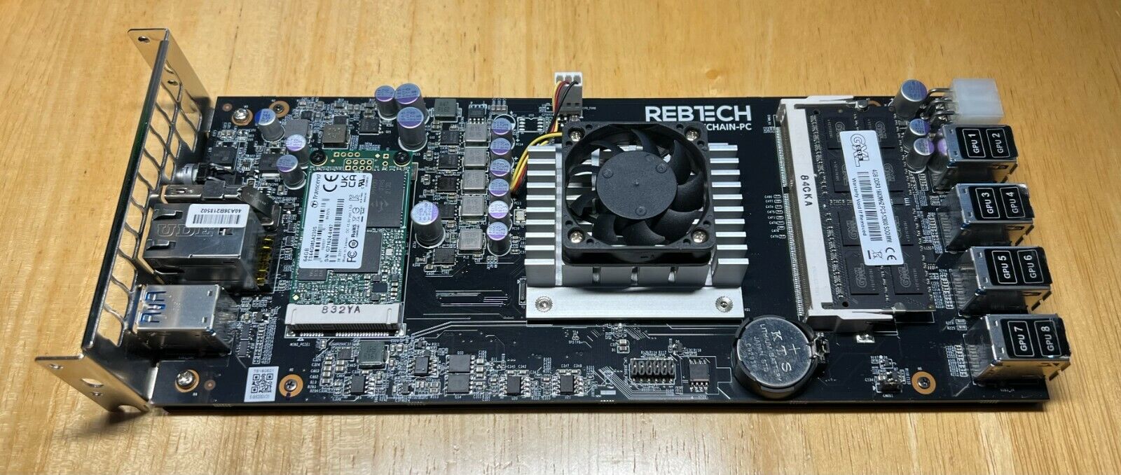 Rebtech 8 GPU Mining Motherboard PC with RAM and SSD Included  Plug & Play
