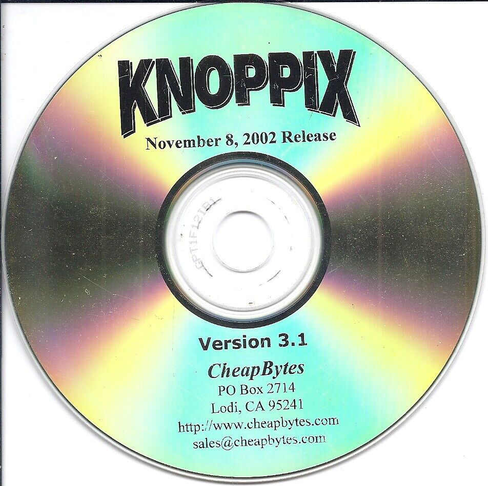 vintage software CD - Knoppix Nov 8 2002 release version 3.1