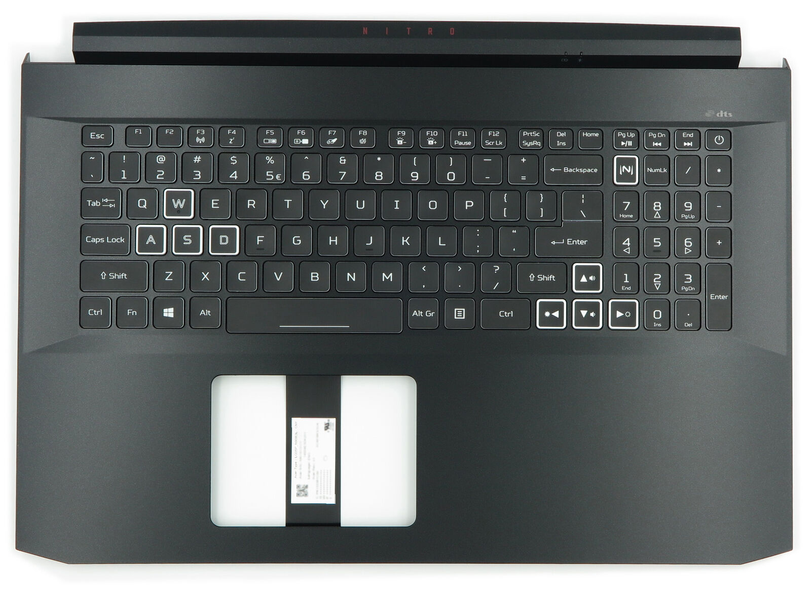 FOR Acer 6B.Q84N2.064 Palmrest Keyboard LED RGB US-International GTX1660|GTX2060