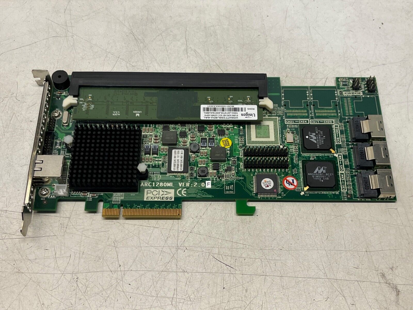 Areca ARC1280ML VER 2.0 PCI-E 12-Port SATA Raid Controller