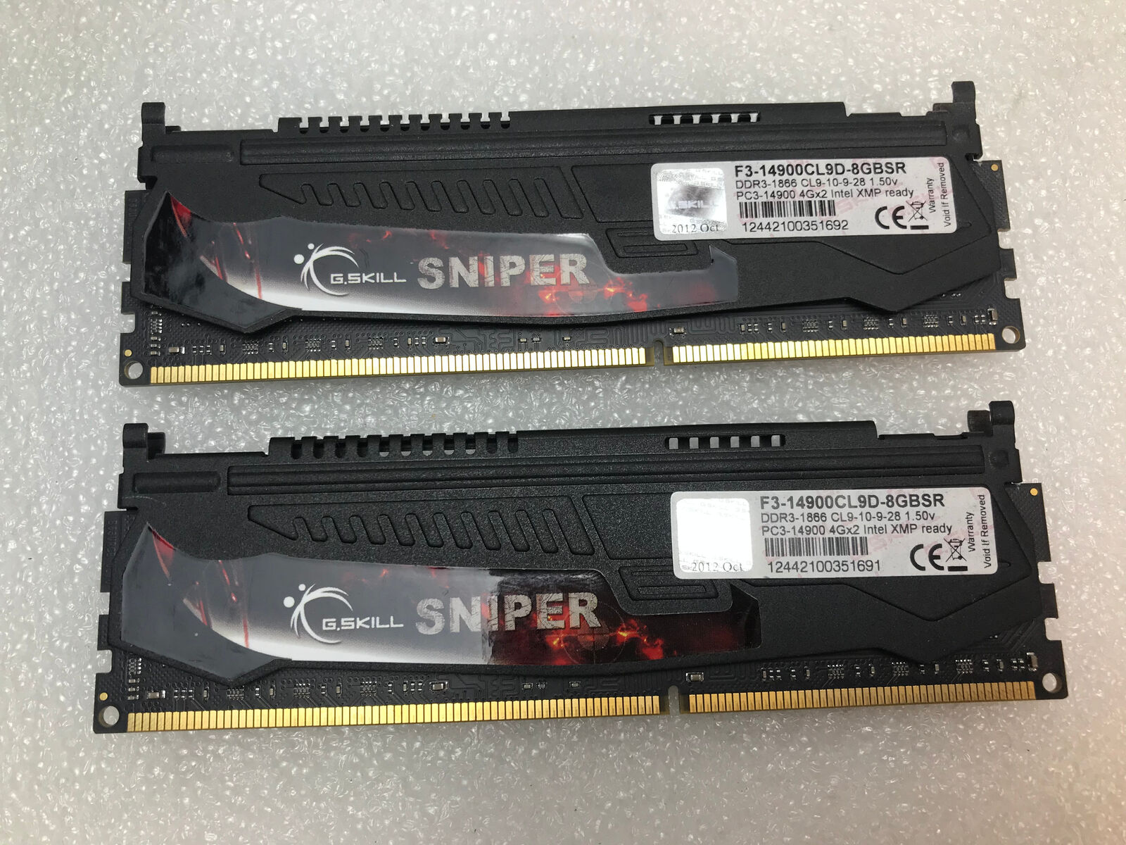 8GB Kit G.SKILL SNIPER RAM DIMM 2x 4GB DDR3 1866MHz PC3-14900 F3-14900CL9D-8GBSR