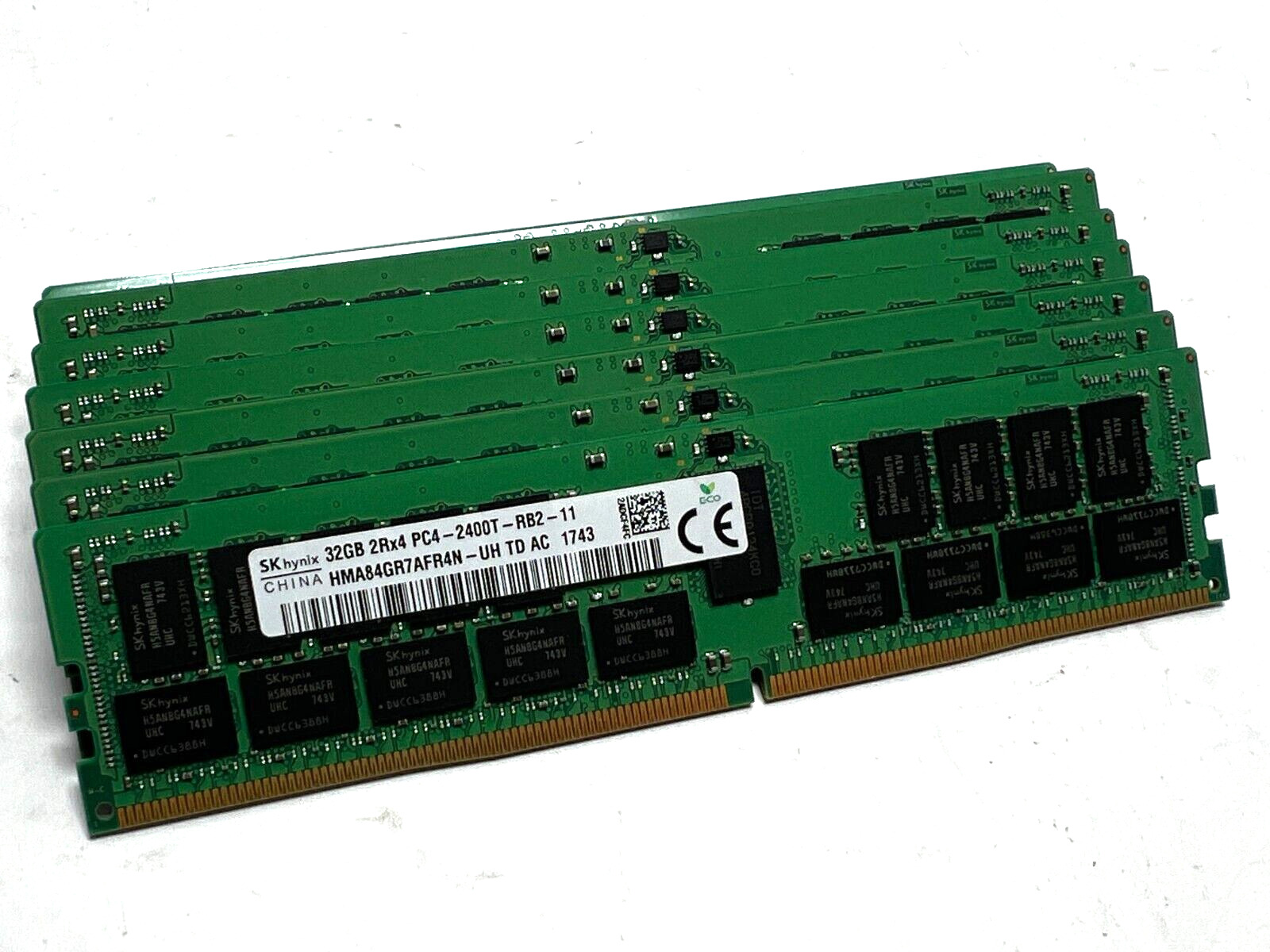 Lot of 8x 32GB (256GB) SKHynix HMA84GR7AFR4N-UH 32GB PC4-19200 DDR4-2400MHz ECC