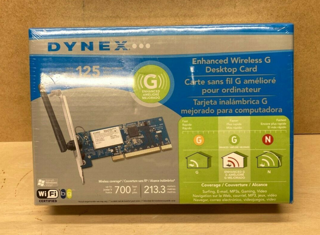 Enhanced Wireless G Desktop Card DYNEX