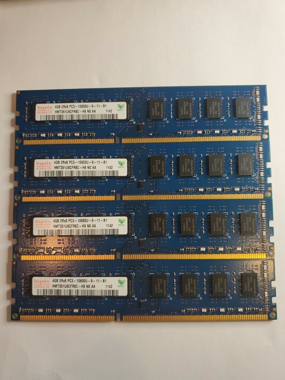Hynix 16GB (4x4GB) PC3-10600U 1333 DDR3 Desktop Memory - Working 
