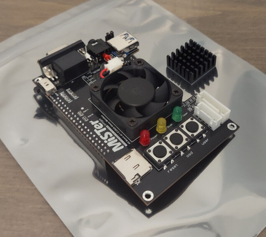 MiSTer FPGA Analog IO Board V6.1 Black w/ Fan and Heat Sink