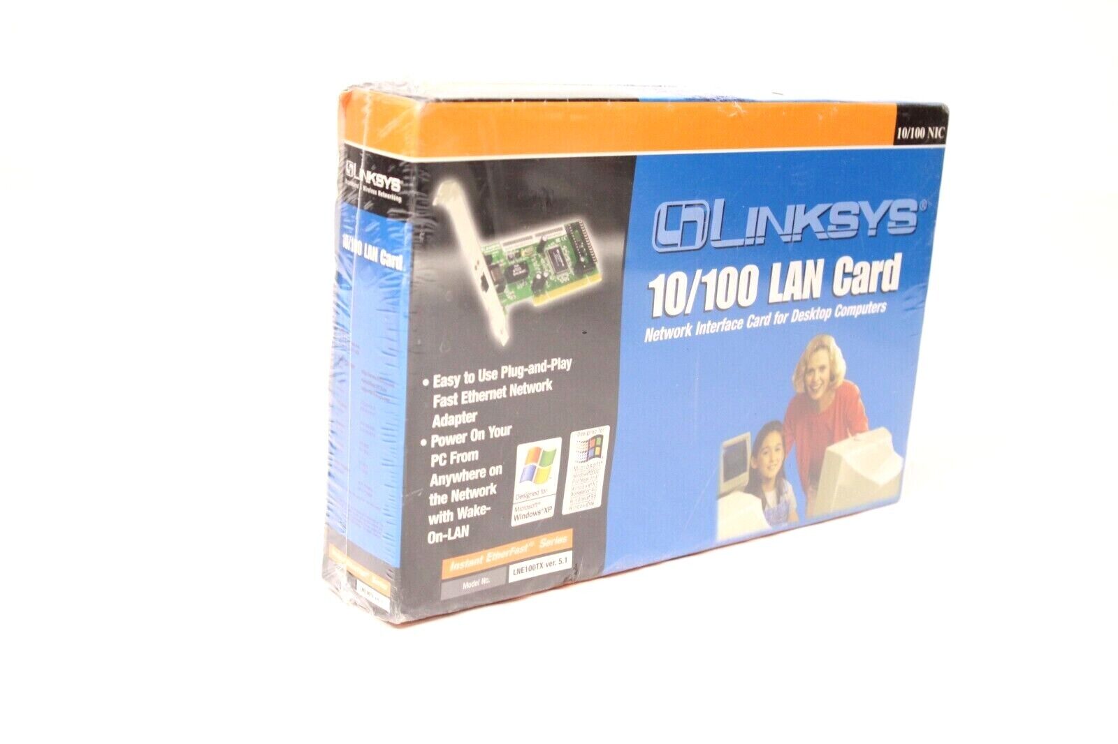 FACTORY SEALED LinkSys 10/100 LAN Card-Ethernet Network Adapter PC #LNE100TX