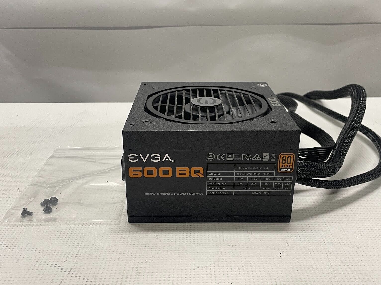 EVGA 600BQ 80+ Bronze 600W Semi Modular FDB Power Supply