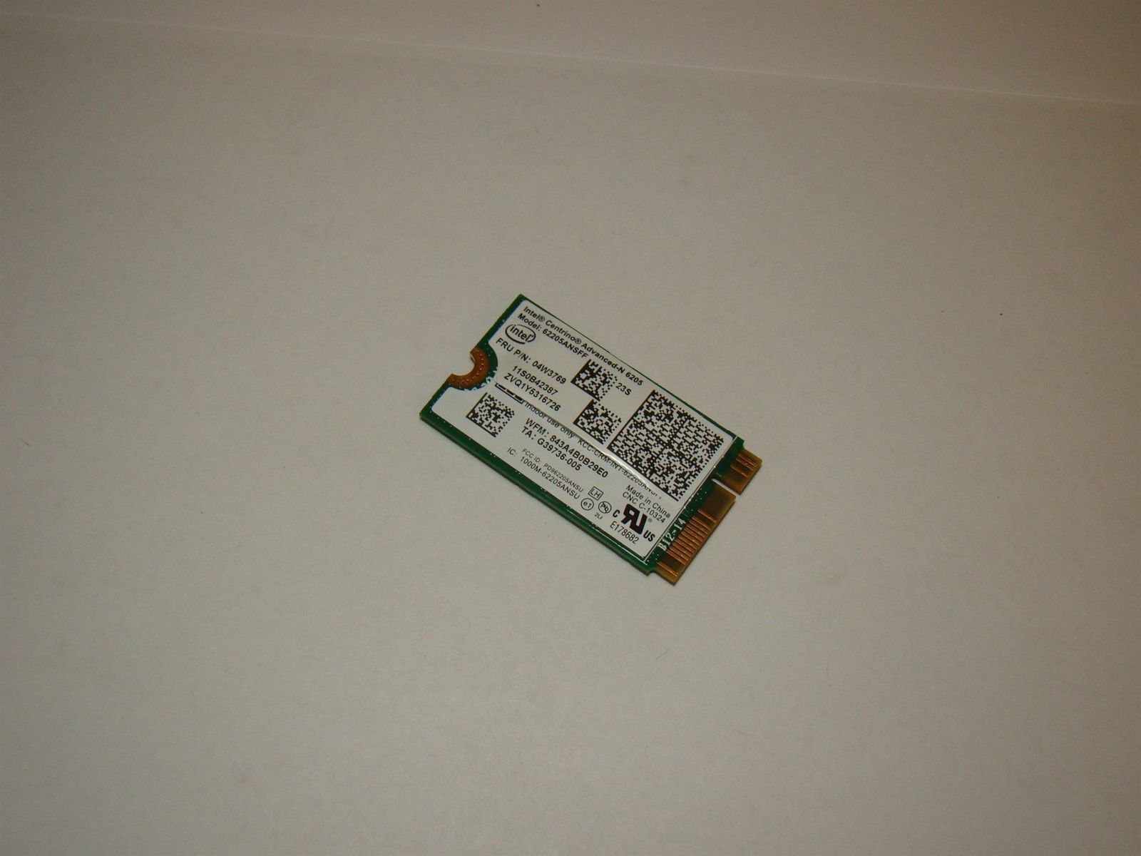 Lenovo ThinkPad X1 Carbon 04W3769 WiFi lan Adapter WIRELESS CARD 62205ANSFF 