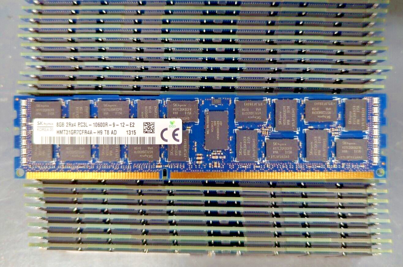 SK Hynix Korea 8GB 2Rx4 PC3L-10600R Server RAM HMT31GR7CFR4A-H9