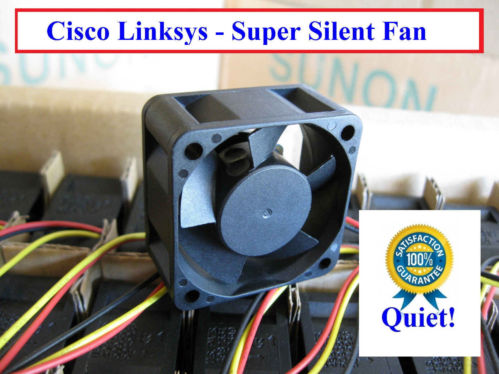 Quiet Cisco Linksys SRW2016 Replacement Fan, only 12~18dBA Noise Sunon MagLev 