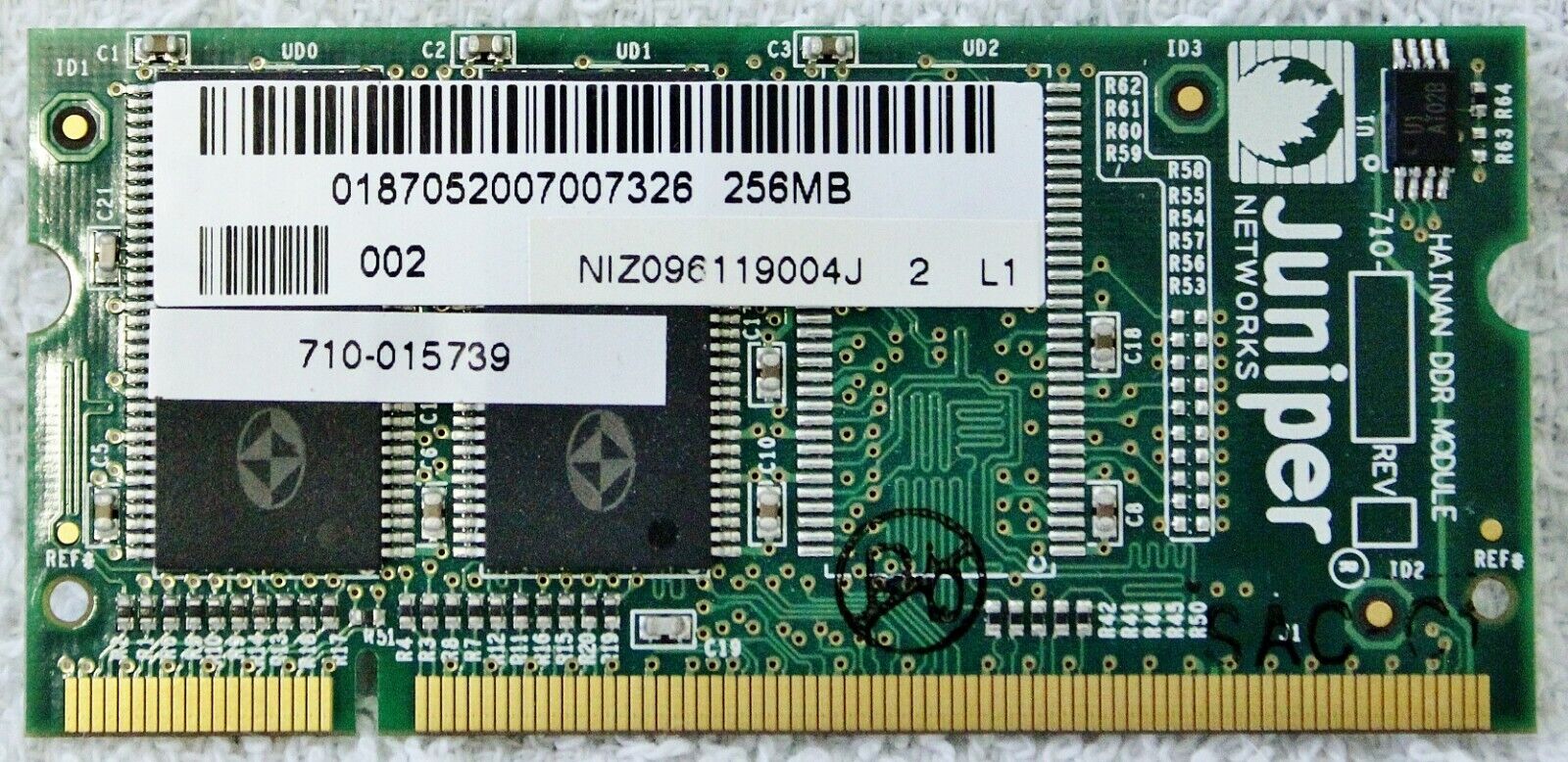 Juniper Networks (SSG-5-20-MEM-256) 256MB DIMM Memory upgrade for SSG5/SSG20