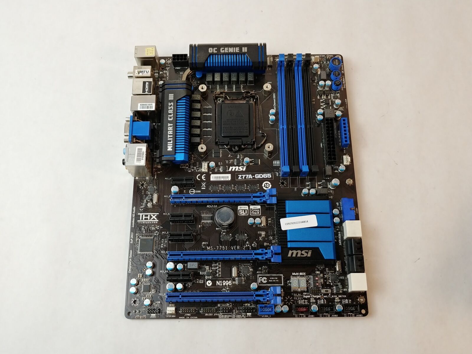 MSI  Z77A-GD65 Intel LGA 1155 DDR3 SDRAM Desktop Motherboard