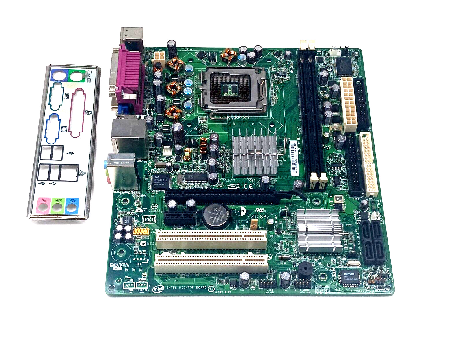 Intel Motherboard D101GGC Rev1.02 (E210882) LGA775 with I/O Shield Backplate