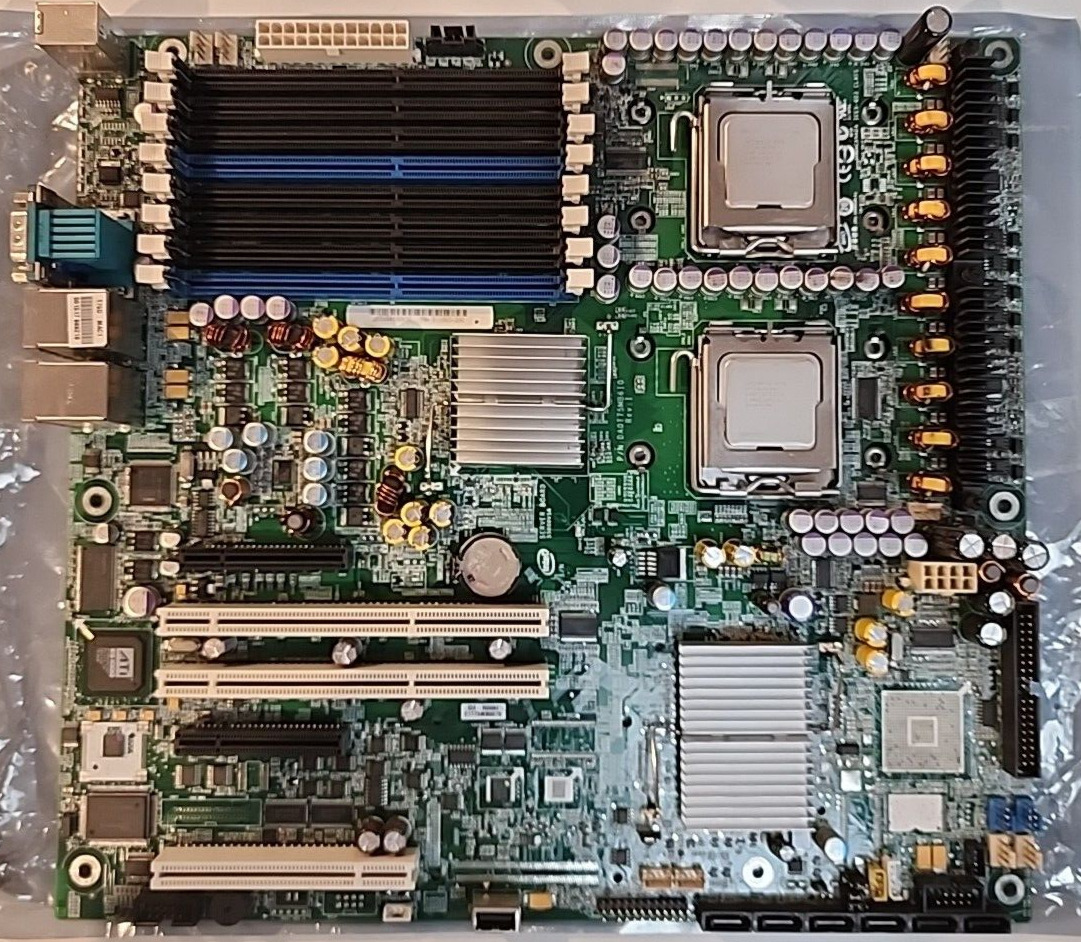 1Pc Intel S5000VSA Server Board Used ir + 2 Xeon slbbp 2.00GHz/12M/1333