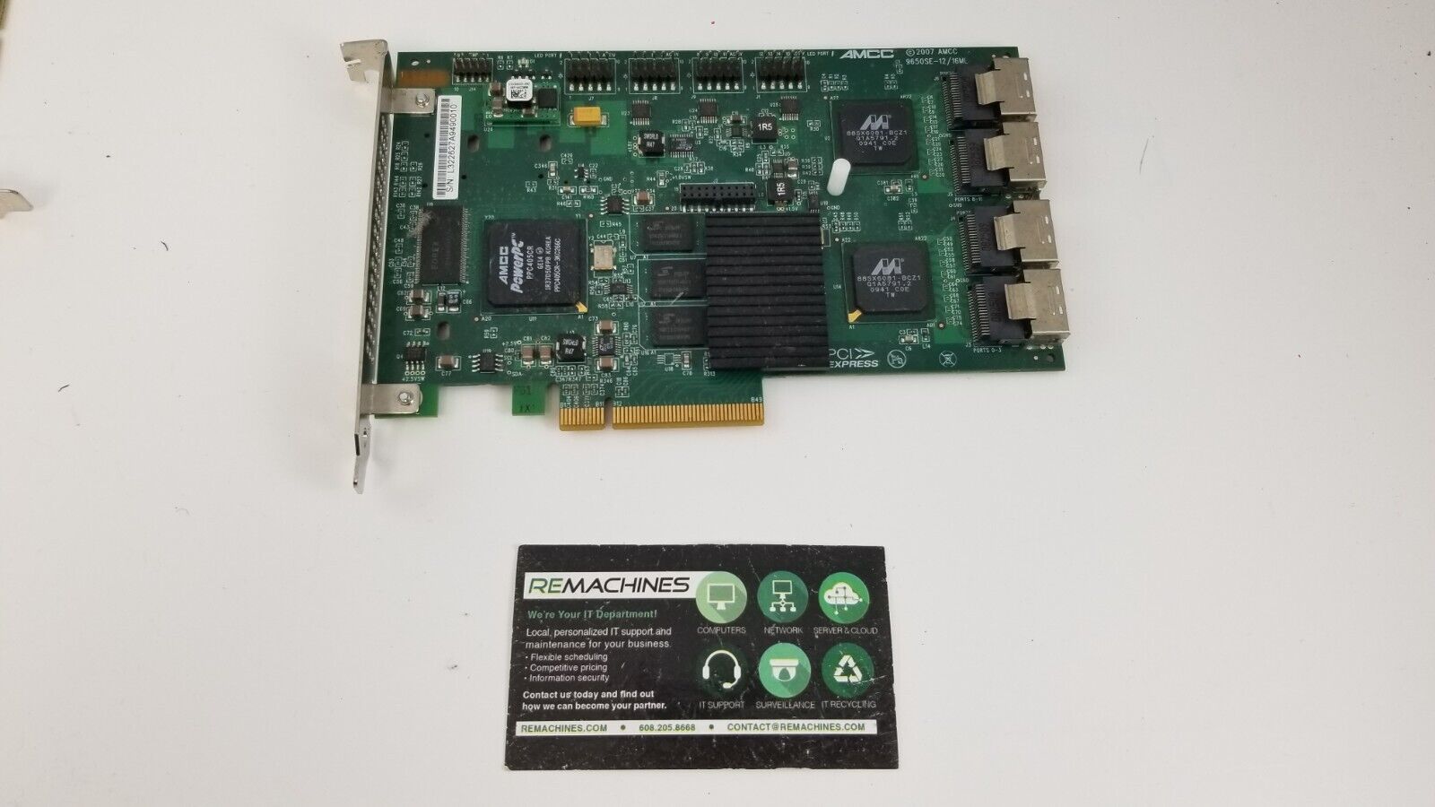 AMCC 9650SE-16ML PCI-E SATA RAID Controller Card 700-3226-20J TESTED 