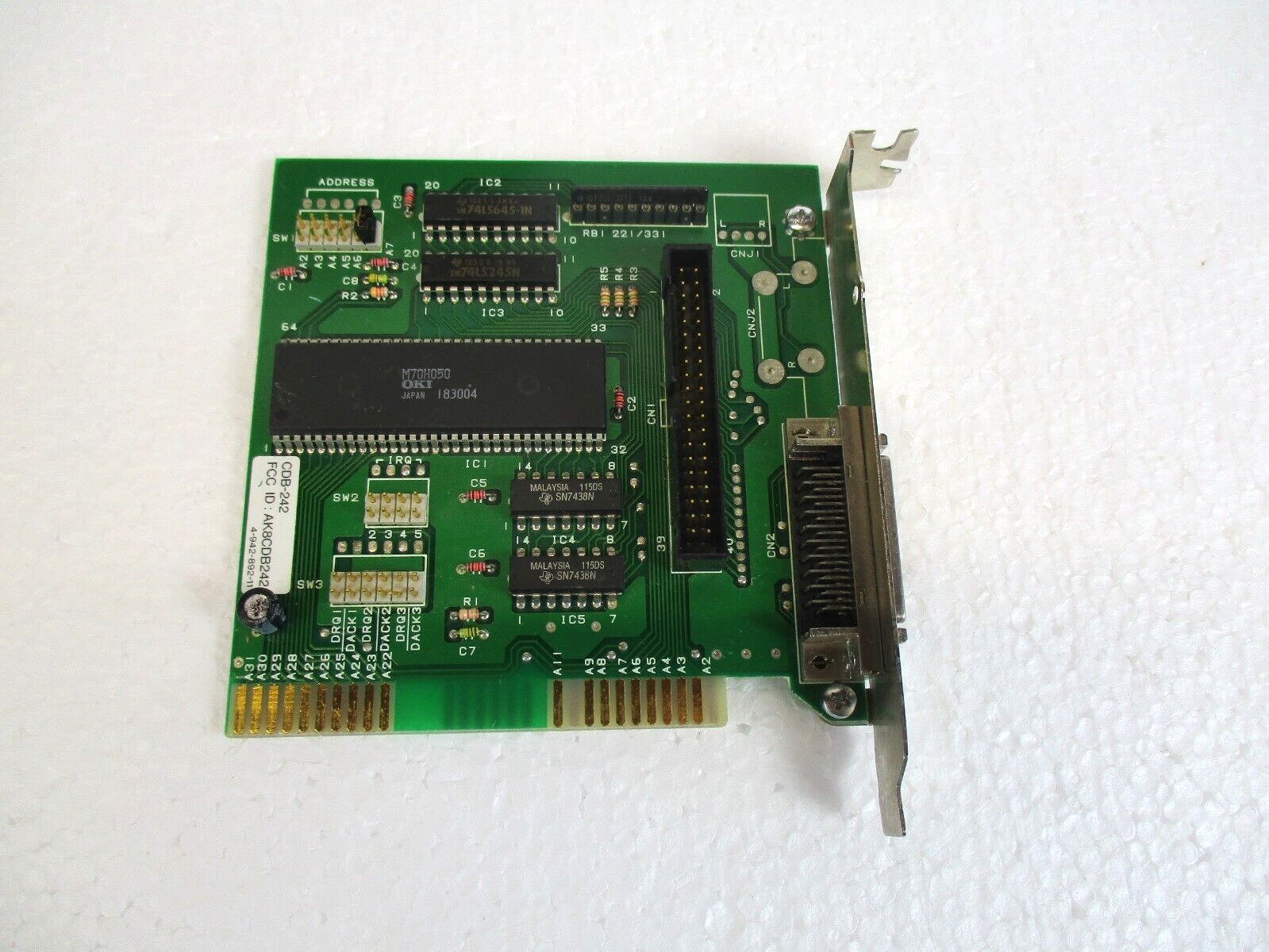 Vintage Sony CDB-242 ISA CD ROM Host Adapter Card 1-635-742-13