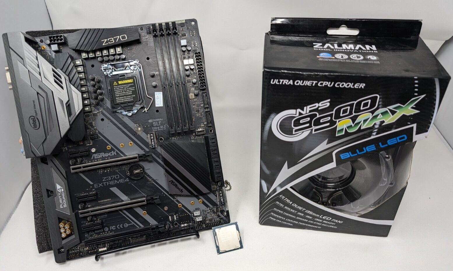 ASRock Z370 Extreme4 LGA 1151 ATX Gaming Motherboard + Cooler and INTEL I7-8700